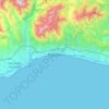 Topografisk karta Marbella, höjd, relief