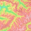 Topografisk karta Prättigau/Davos, höjd, relief