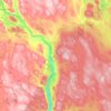 Topografisk karta Fors distrikt, höjd, relief