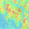 Topografisk karta Upplands-Bro kommun, höjd, relief