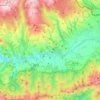 Topografisk karta Bellver de Cerdanya, höjd, relief