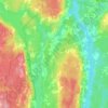 Topografisk karta Bjurbäcks distrikt, höjd, relief