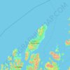 Topografisk karta Andøy, höjd, relief