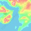 Topografisk karta Bjare Strait, höjd, relief