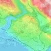 Topografisk karta Mjesni odbor Grad Trsat, höjd, relief