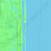 Topografisk karta Palm Beach, höjd, relief