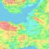Topografisk karta Somerset, höjd, relief