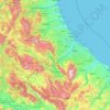 Topografisk karta Abruzzo, höjd, relief
