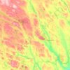 Topografisk karta Bjurholms distrikt, höjd, relief