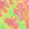 Topografisk karta Norra Finnskoga distrikt, höjd, relief
