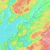 Topografisk karta Alingsås distrikt, höjd, relief