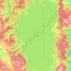 Topografisk karta Tahoesjön, höjd, relief
