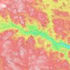 Topografisk karta Torps distrikt, höjd, relief