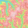 Topografisk karta Jostedalsbreen, höjd, relief