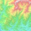 Topografisk karta Annapurna, höjd, relief