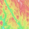 Topografisk karta Norra Ny distrikt, höjd, relief