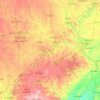 Topografisk karta Missouri, höjd, relief