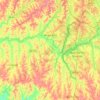Topografisk karta Araucária, höjd, relief