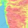Topografisk karta Maharashtra, höjd, relief