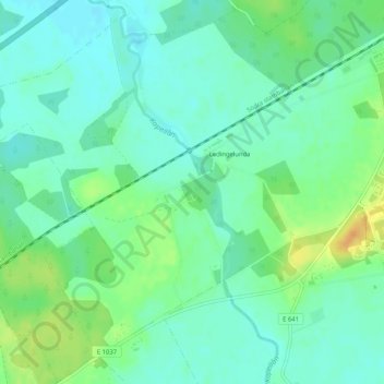 Topografisk karta Lagerlunda, höjd, relief