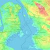Topografisk karta Öresund, höjd, relief