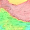 Topografisk karta हिमालय / 喜马拉雅山脉 / Himalayas, höjd, relief